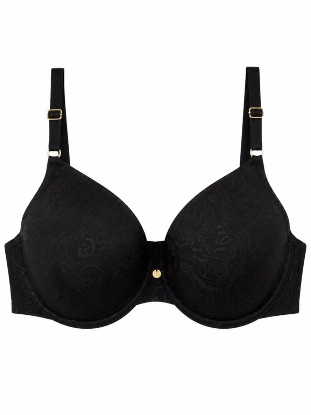 NWT Natori Sheer Jacquard Black Bra 36D Style 136069